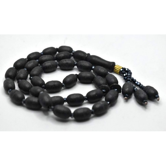 Al Hasana Amber Black 33 Beads