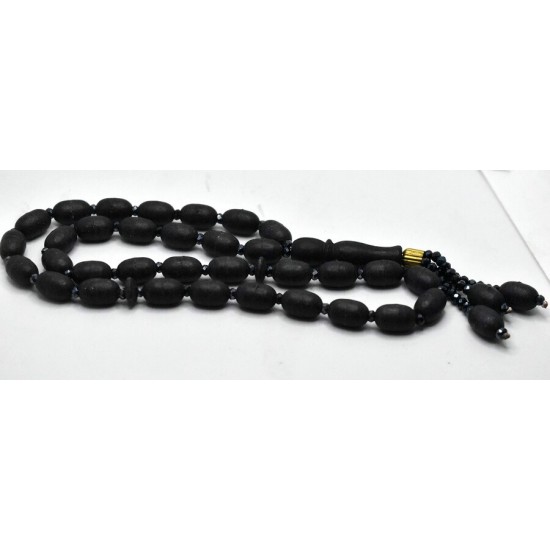 Al Hasana Amber Black 33 Beads