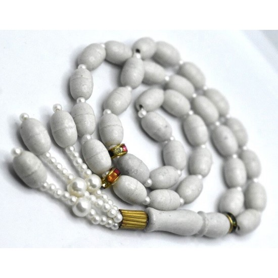 Al Hasana Amber White 33 Beads