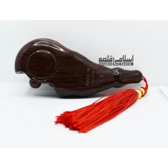 LED Digital Tasbih with dark brown wooden Texture