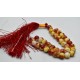 Red  yellow marble bead 33 grain