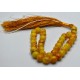 yellow  light brown marble bead