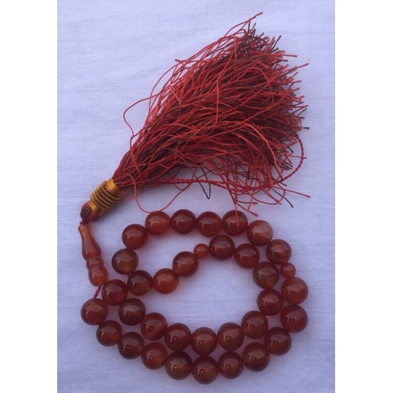 Red Carnelian [Aqeeq] Bead 33 10mm