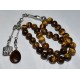 Real Brown Marble Prayer Beads Size 10 mm Counts 33