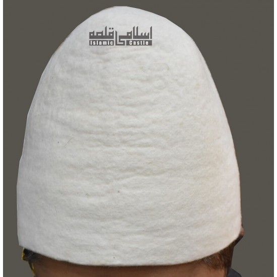 Soft Woolen White Traditional Sufi Cap - Yunus Emre