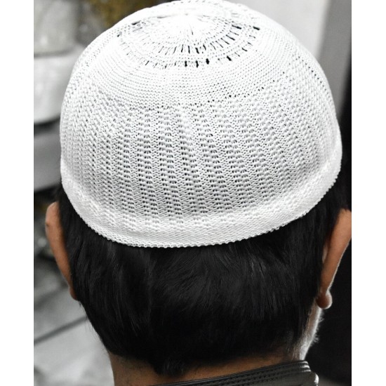 Prayer Cotton Knit Cap white