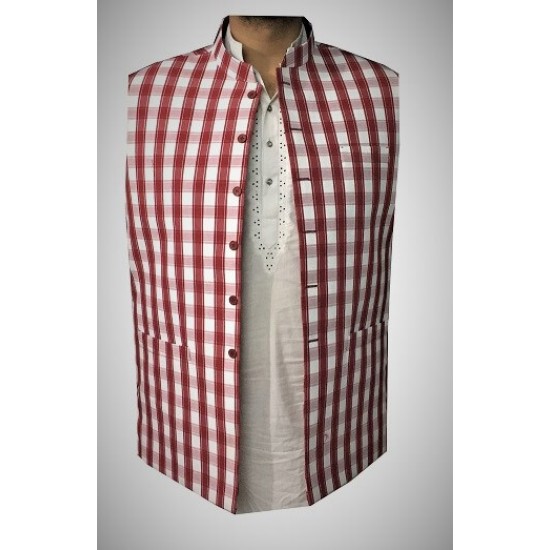 Red and White Waistcoat