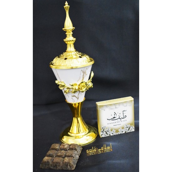 Incense White Burner Round-05