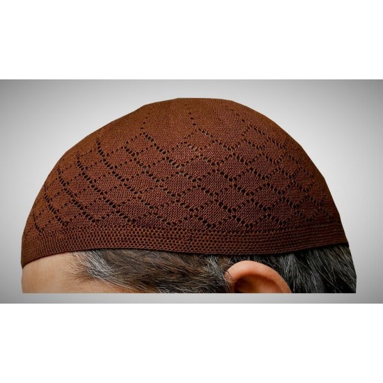 Prayer Cotton Knit Cap Brown