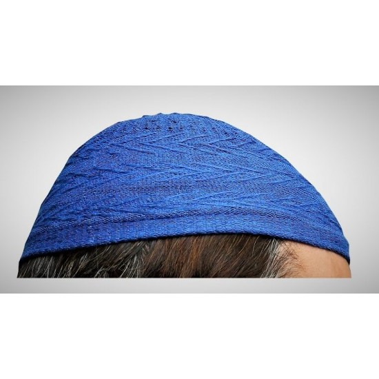 Prayer Cotton Knit Cap Blue