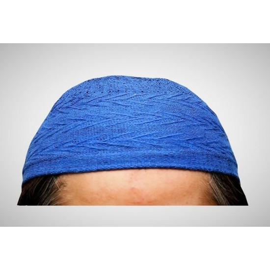 Prayer Cotton Knit Cap Blue