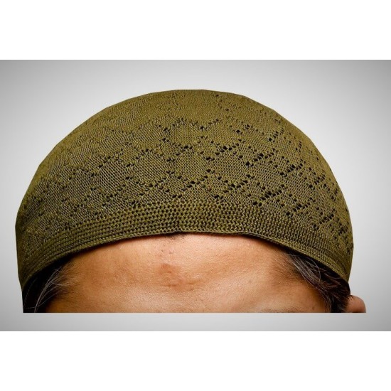 Prayer Cotton Knit Cap Henna Green