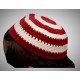 Prayer Wool Knit Cap Red White Lines