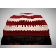 Prayer Wool Knit Cap Red White Lines