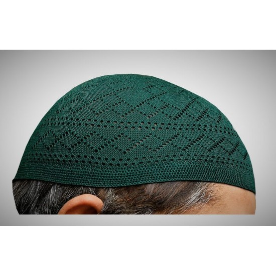 Prayer Cotton Knit Cap Dark Green