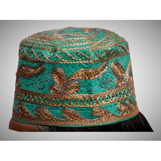 Mawlid Golden Green Cap