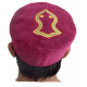 Kufi Nalain Cap Maroon Sufi Muslim Hat