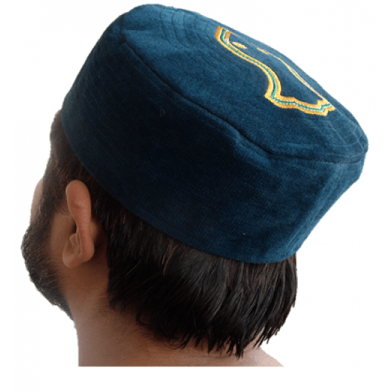 Kufi Nalain Cap Sea Blue Sufi Muslim Hat