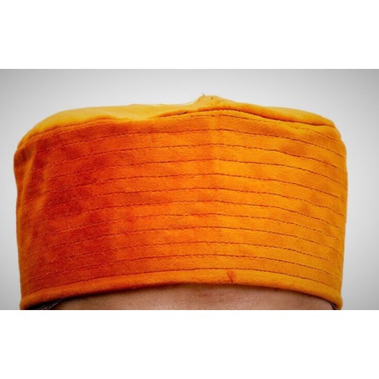 Kufi Nalain Cap Orange Kufi Hat