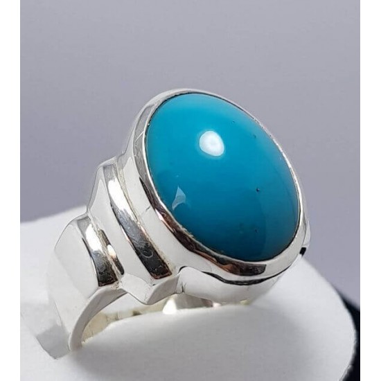 Turquoise Feroza Gemstone Silver Ring