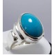 Turquoise Feroza Gemstone Silver Ring