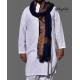 MEN SHAWL BLUE WOOL WOVEN