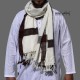 MEN WHITE SHAWL WOOL WOVEN