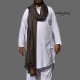 MIX WOOLEN DARK GREY PLAIN KASHMIRI SHAWL FOR MEN