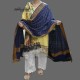 WOMEN NAVY BLUE FULL EMBROIDERED KASHMIRI SHAWL