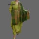 WOMEN SHAWL ACRO GREEN GOLDEN PATCHES EMBROIDERED FOUR CORNERS