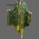 WOMEN SHAWL ACRO GREEN WOOLEN BROWN DESIGNER SIDES