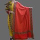 WOMEN SHAWL ACRO WOOLEN RED SELF EMBROIDERY