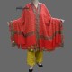 WOMEN SHAWL ACRO WOOLEN RED SELF EMBROIDERY