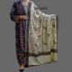 WOMEN SHAWL SKIN COLOR BEAUTIFULLY FLOWERED AND FOUR CORNERS FULL EMBROIDERED