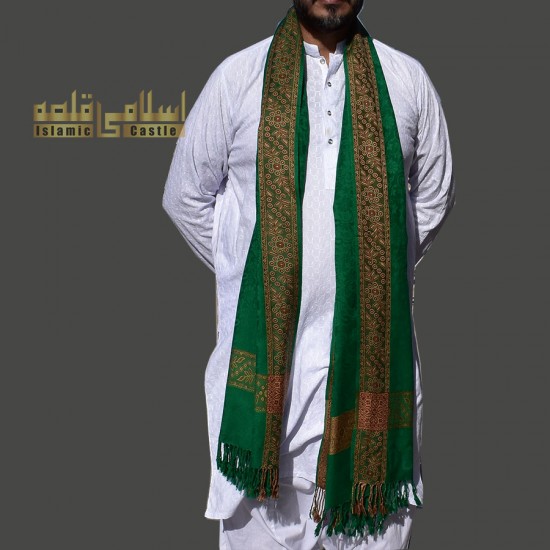 MEN GREEN SHAWL WOOL WOVEN