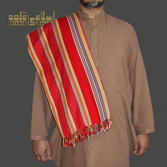 Maroon Habirah Handmade Yemeni Shawl [Sunnah of Rasool Allah ﷺ]