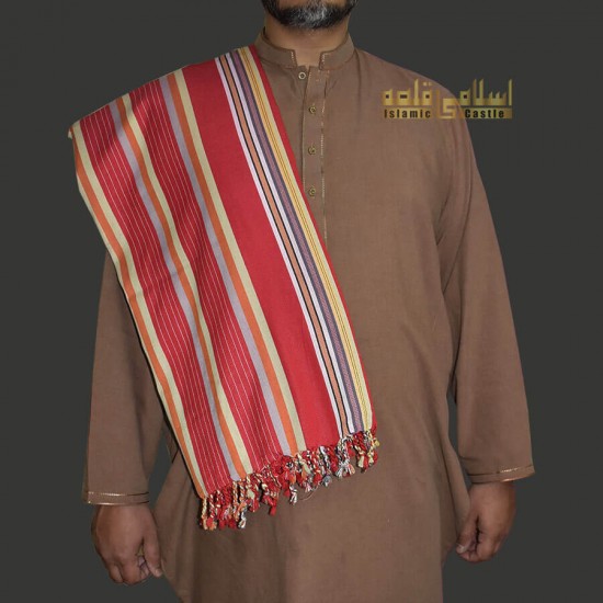 Yemeni Shawl Red Handmade Habirah [Sunnah of Rasool Allah ﷺ]