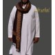 MEN SHAWL BROWN WOOL WOVEN