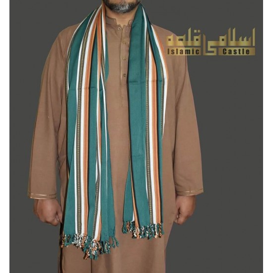 Yemeni Shawl Dark Green Handmade [Sunnah of Rasool Allah ﷺ]