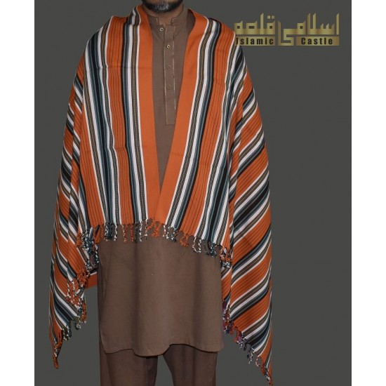 Yemeni Shawl Orange Hanadmade [Sunnah of Rasool Allah ﷺ]