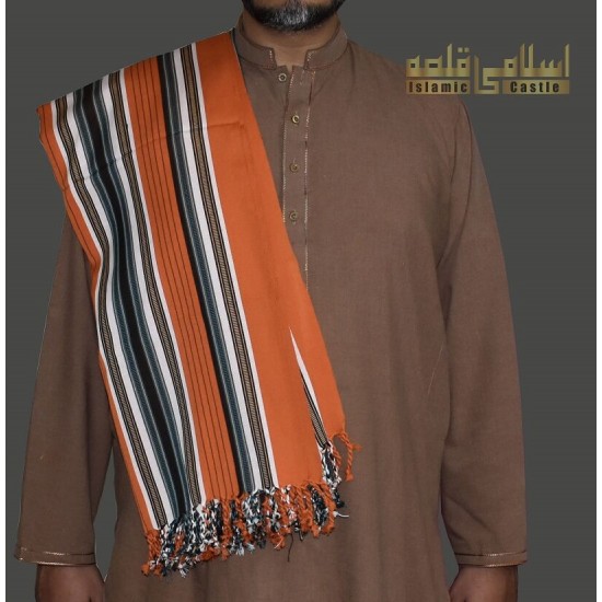 Yemeni Shawl Orange Hanadmade [Sunnah of Rasool Allah ﷺ]