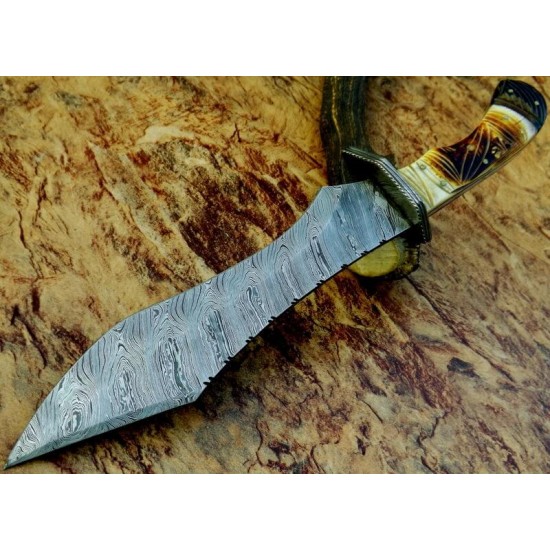 ND-107 Camel Bone Handle Beautiful 16 Inches Bowie Knife