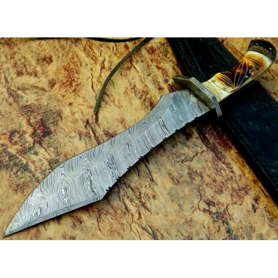 ND-107 Camel Bone Handle Beautiful 16 Inches Bowie Knife