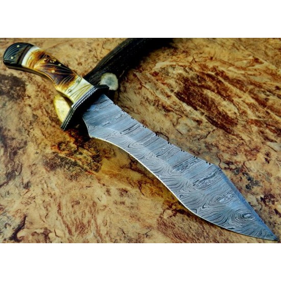 ND-107 Camel Bone Handle Beautiful 16 Inches Bowie Knife