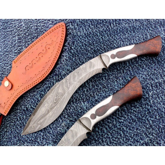 ND-108 Rose Wood Handle 16 Inches Kukri Bowie Knife