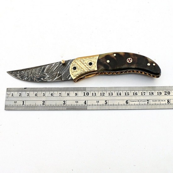 ND-112 Liner Lock Folding Knife Amazing File Work