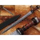 NS-105 CUSTOM HANDMADE 28.50 inches Walnut Wood Handle Gladius Sword