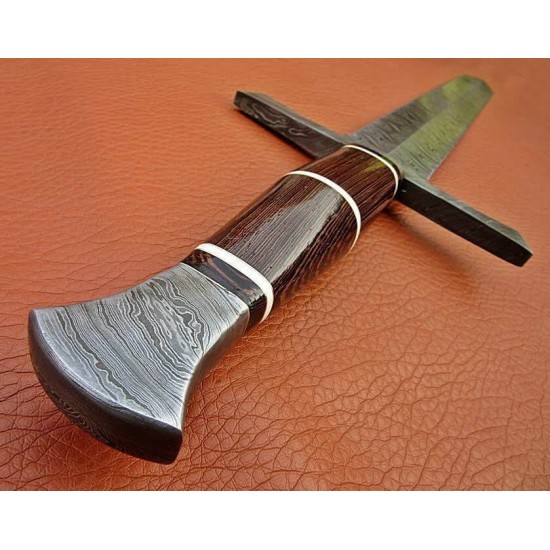 NS-106 CUSTOM HANDMADE 32 Inches Damascus Steel Paka Wood Handle