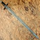 NS-113 CUSTOM HANDMADE 36 Inches Damascus Steel Sword Rose Wood Handle