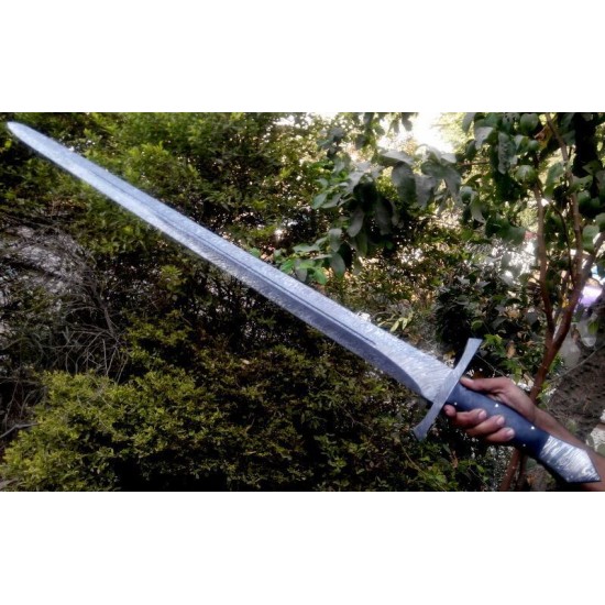 NS-114 CUSTOM HANDMADE 48 Inches Damascus Steel Beautiful Sword